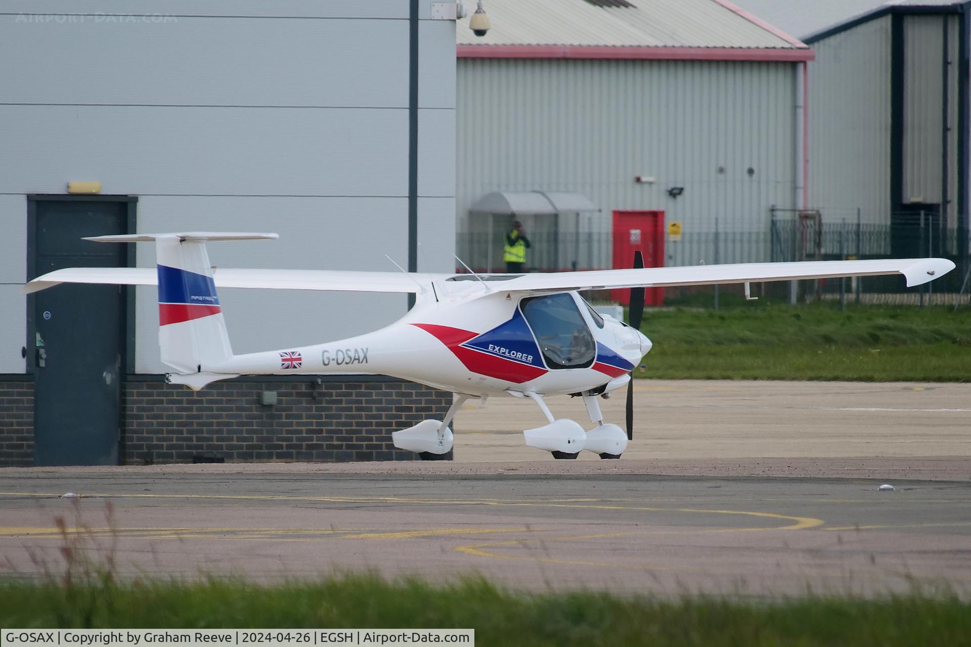 G-OSAX, 2024 Pipistrel Virus SW121 C/N VSW121A0149, Parked at Norwich.