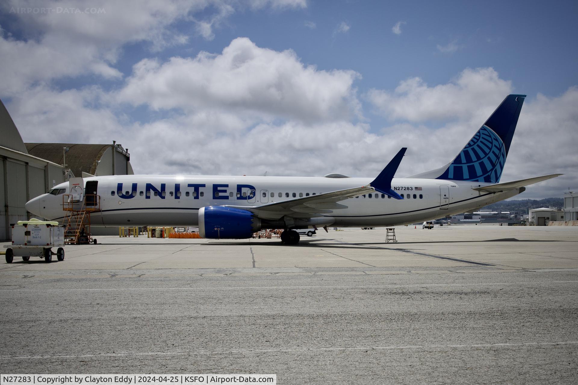 N27283, 2019 Boeing 737-8 MAX C/N 61857, SFO 2024.