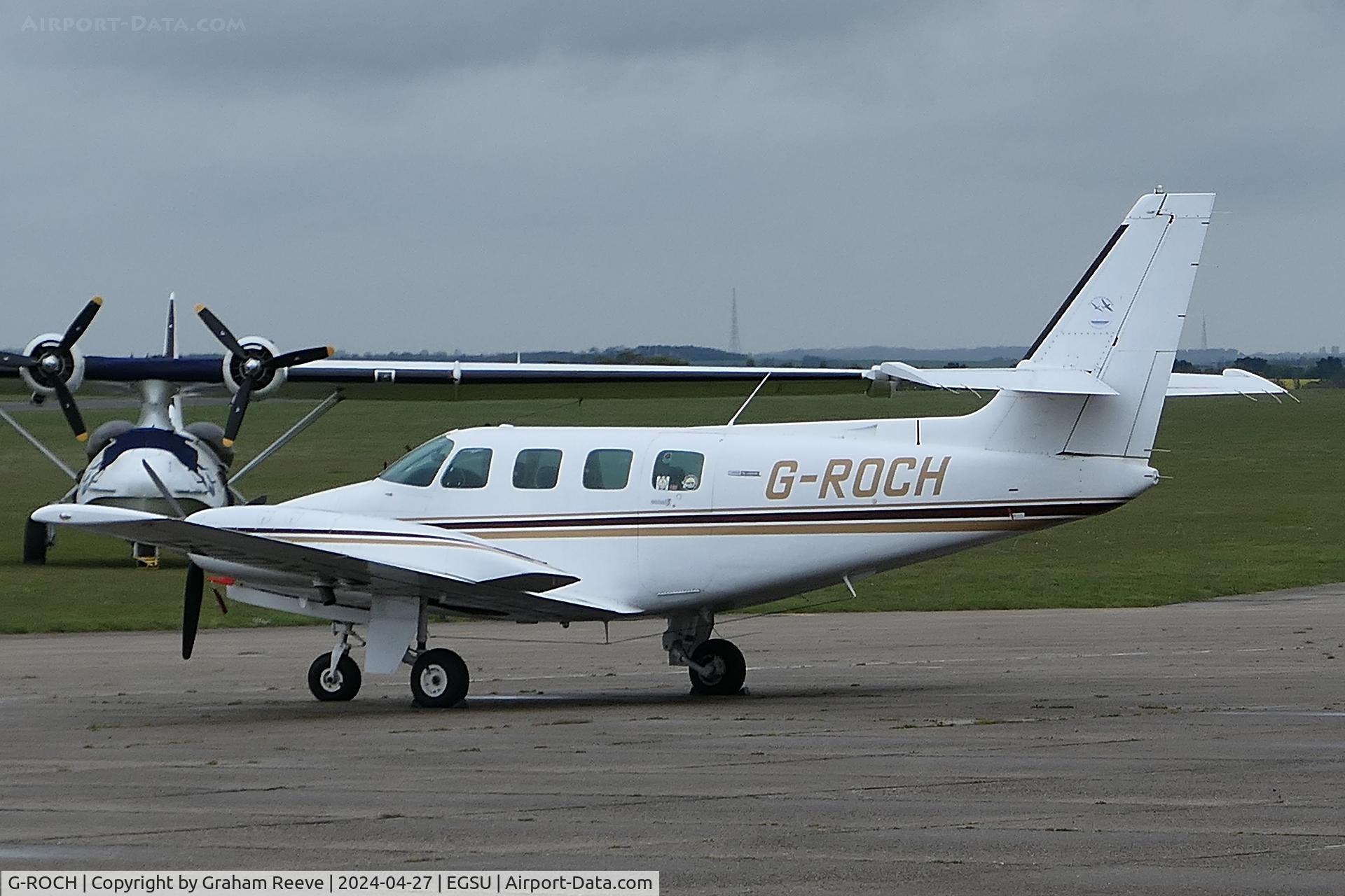 G-ROCH, Cessna T303 Crusader Crusader C/N T30300129, Parked at Duxford.