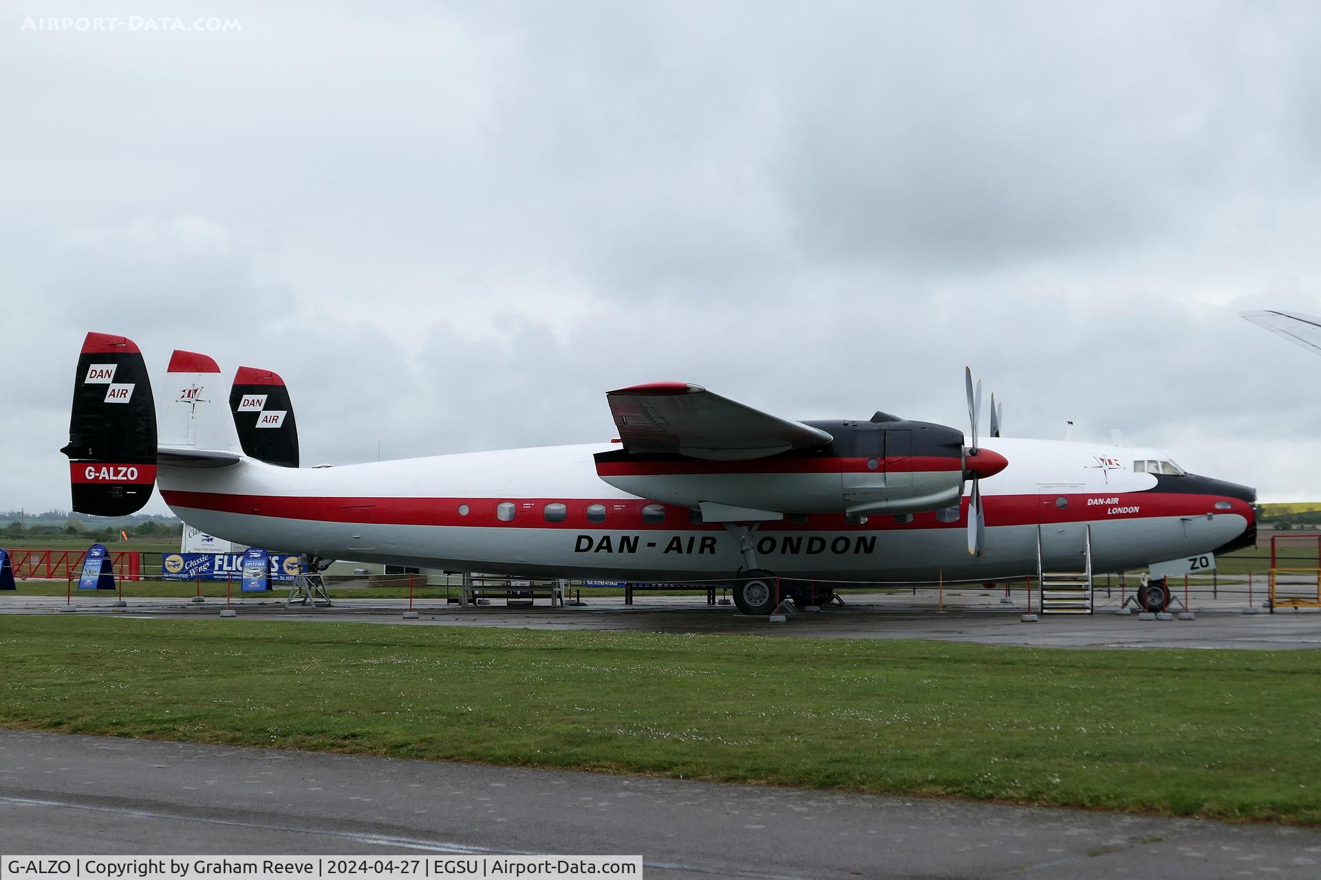 G-ALZO, 1950 Airspeed AS57 Ambassador 2 C/N 5226, On display at Duxford.