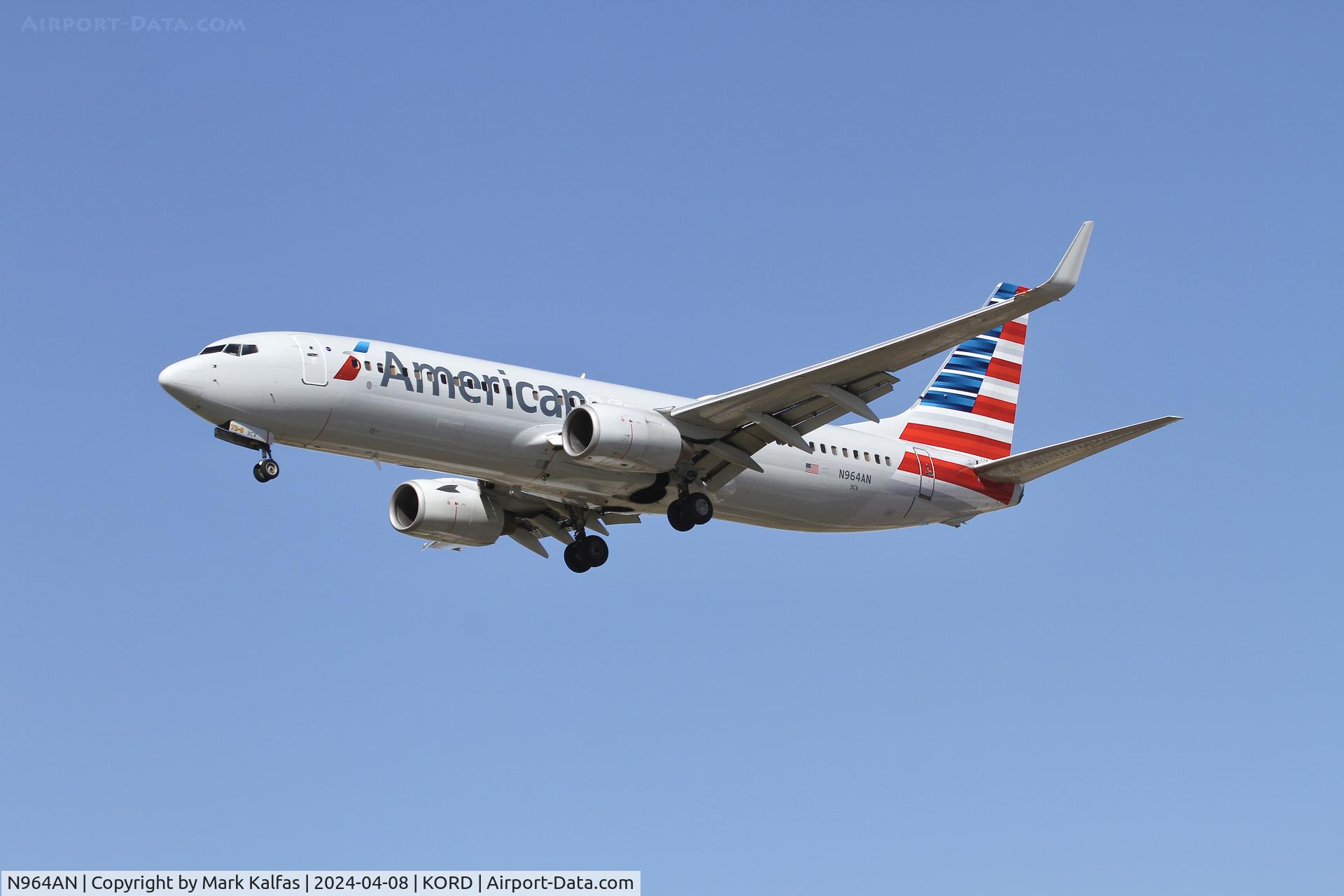 N964AN, 2001 Boeing 737-823 C/N 30093, B738 American Airlines American Boeing 737-823 N964AN AAL1805 DFW-ORD