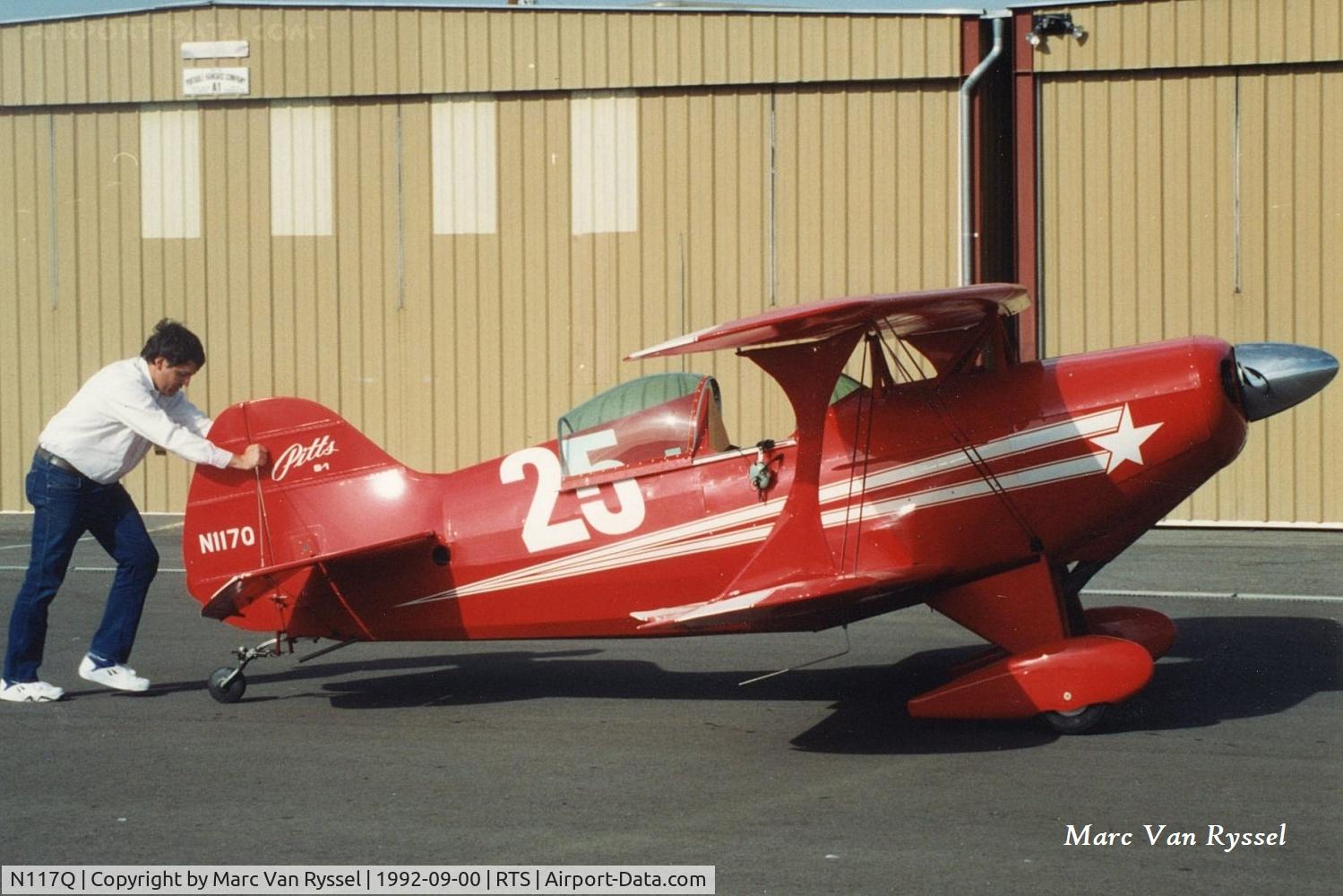 N117Q, 1966 Pitts S-1 Special C/N 11DC, #25  N117Q was flown by Cliff Magee at the Reno Air Races in september 1992.