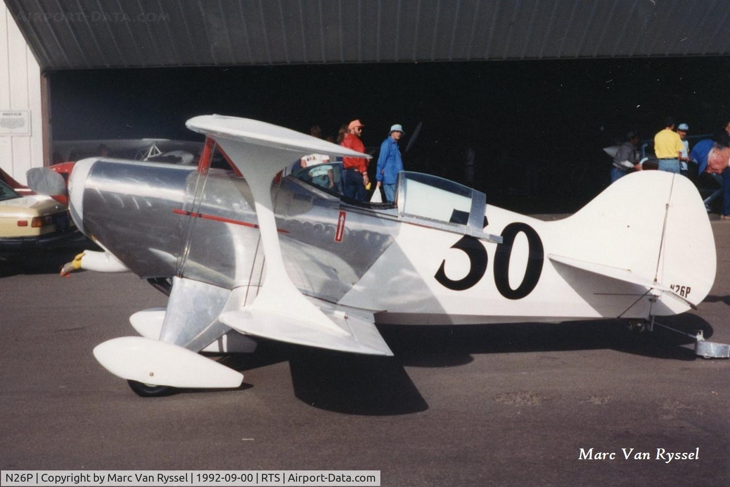 N26P, 1970 Pitts S-1C Special C/N 237H, #30  N26P was flown by Michael Stubbs at the Reno Air Races in september 1992.