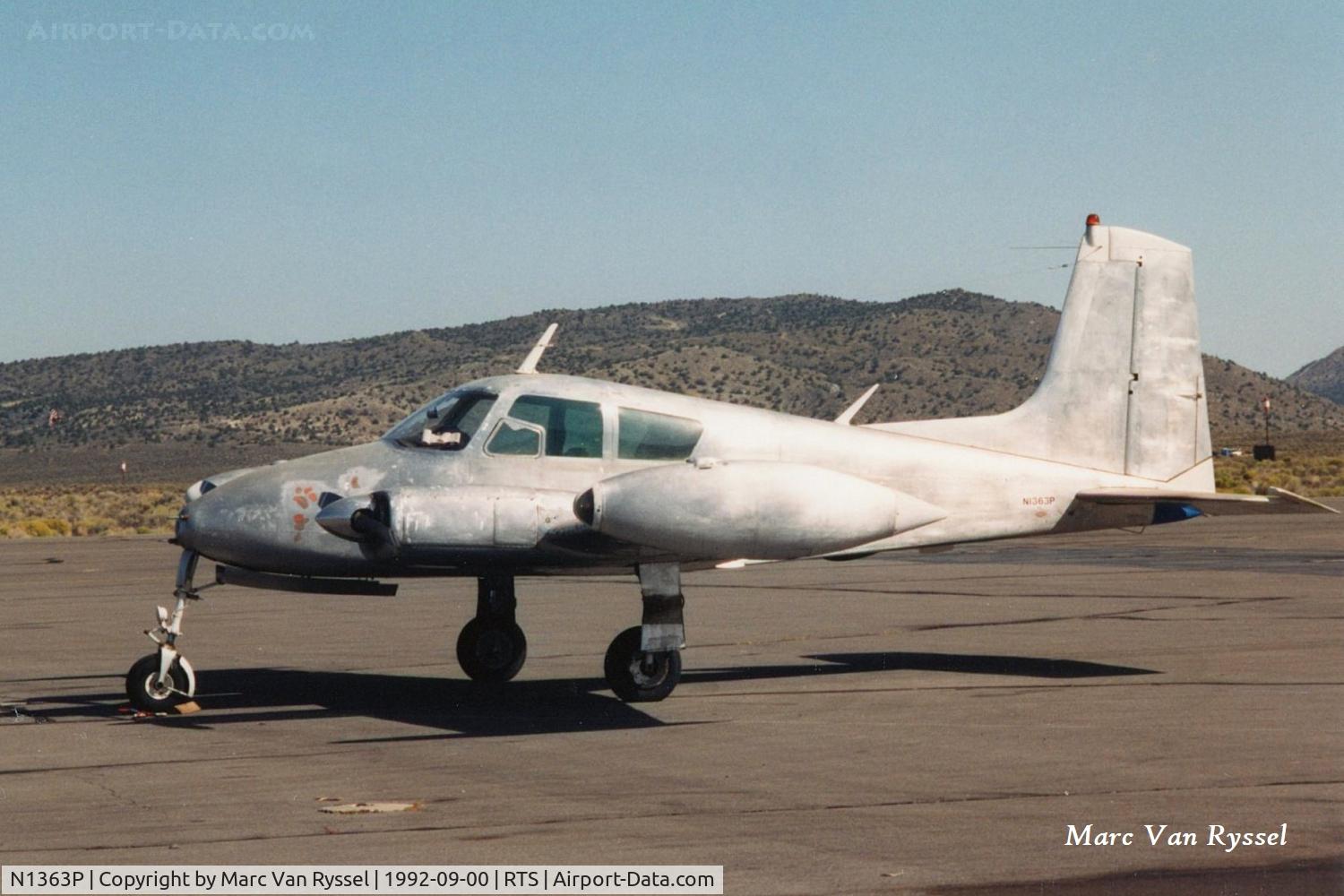 N1363P, 1958 Cessna U-3A Blue Canoe (310A) C/N 38082, At the Reno Air Races in sept.1992.
