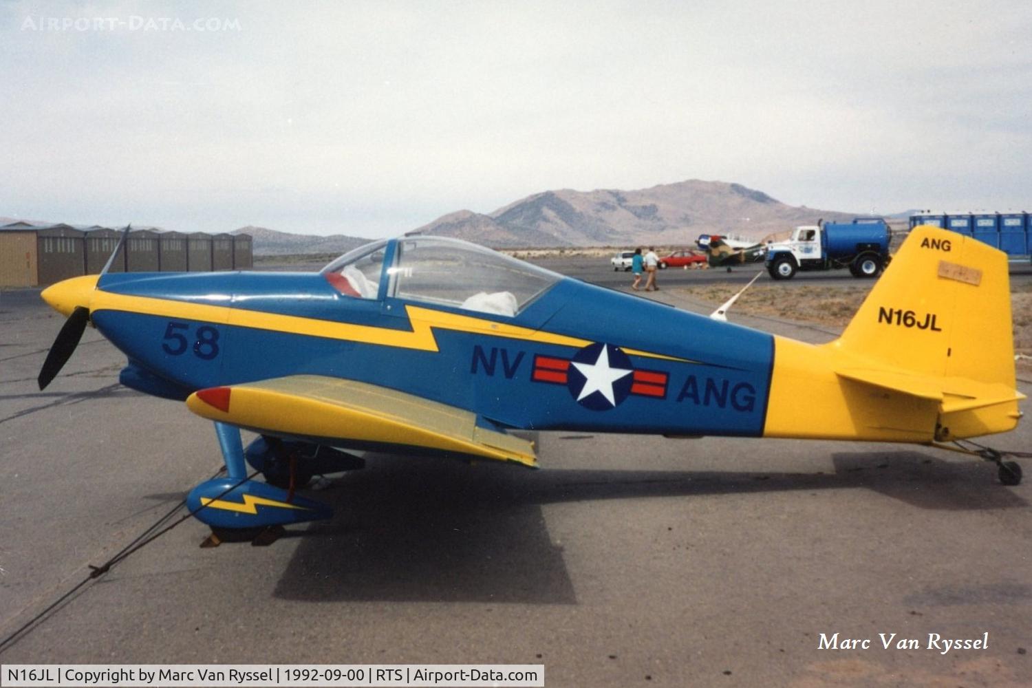 N16JL, Vans RV-6 C/N 20958, At Reno Stead in sept.1992