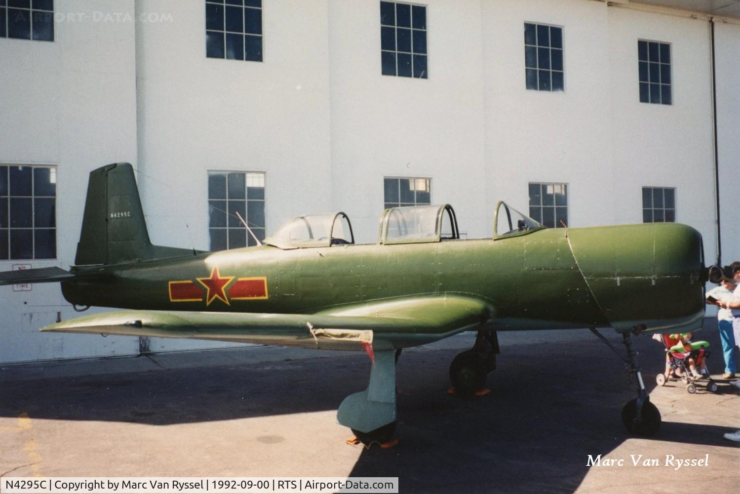 N4295C, 1968 Nanchang CJ-6A C/N 2532061, At Reno Stead in sept.1992.