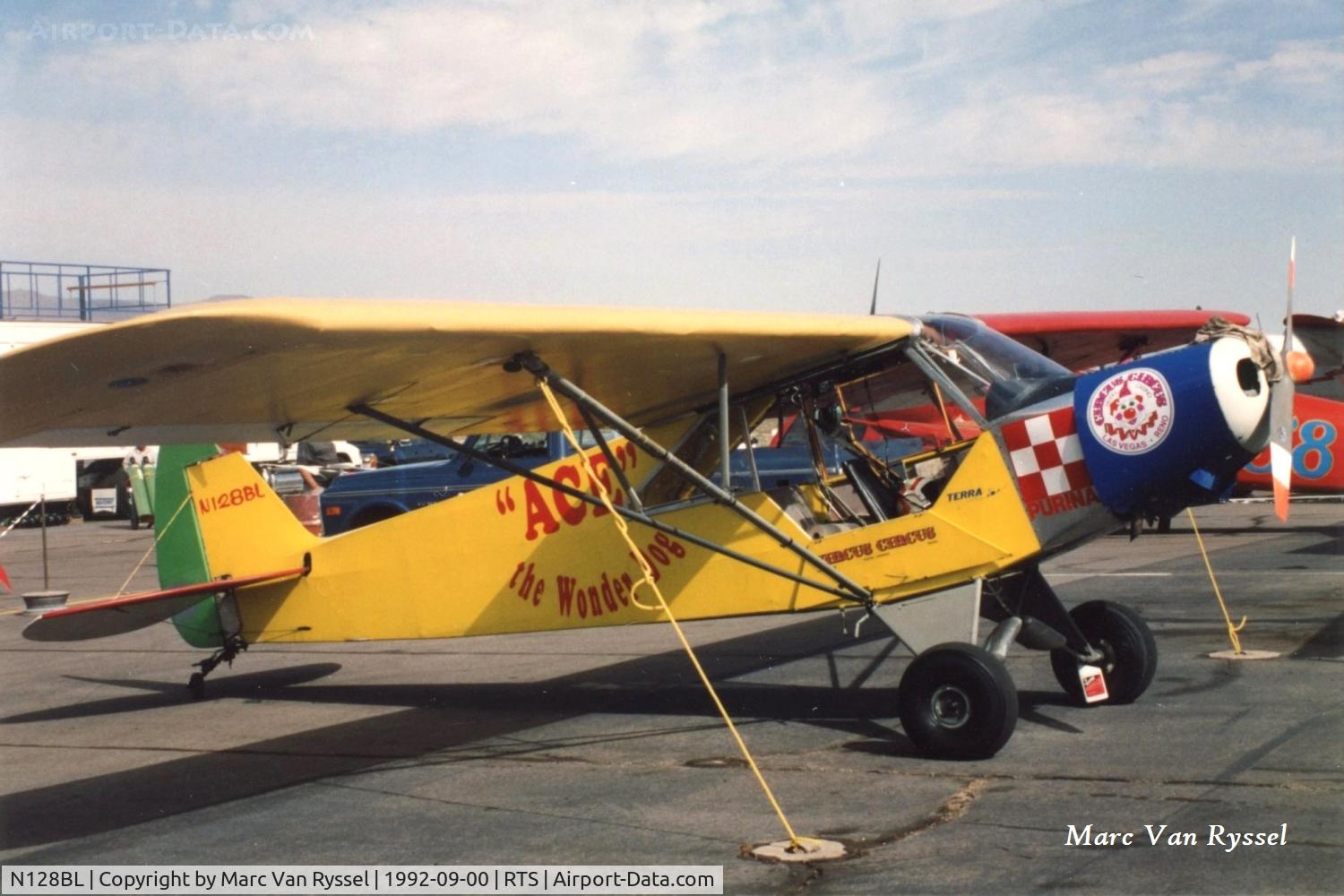 N128BL, 1947 Piper J3C-65 Cub C/N 7569, At Reno Stead in sept.1992.