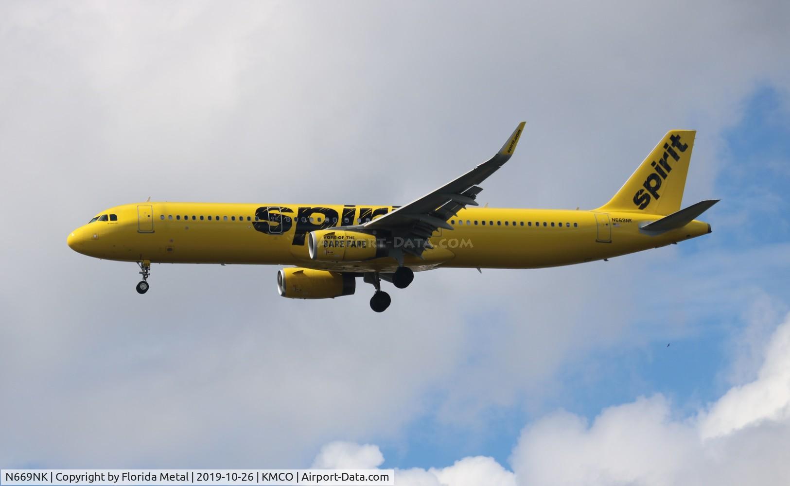 N669NK, 2016 Airbus A321-231 C/N 7296, NKS A321 zx MCI-MCO