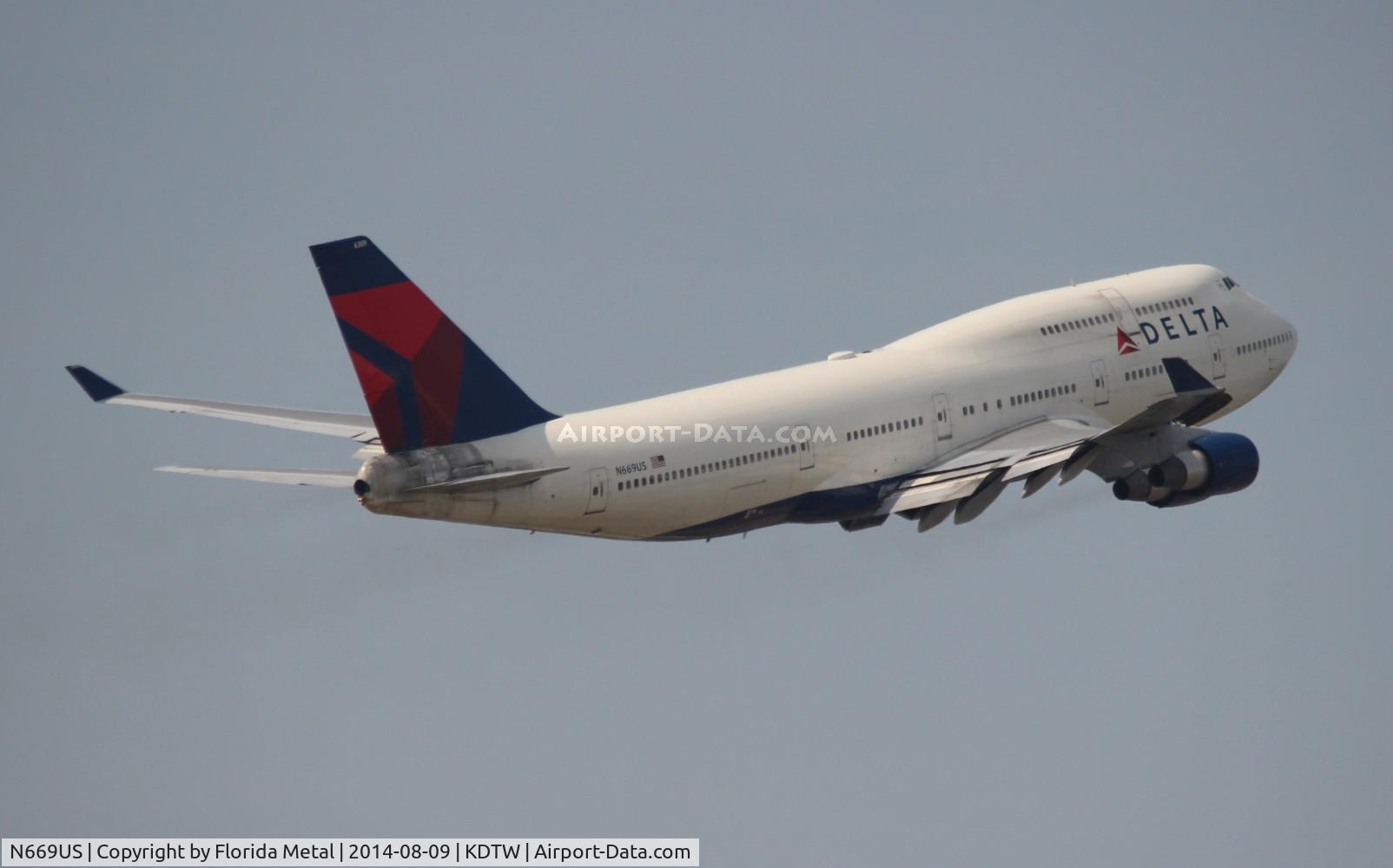 N669US, 1990 Boeing 747-451 C/N 24224, DAL 744 zx DTW-NRT / RJAA