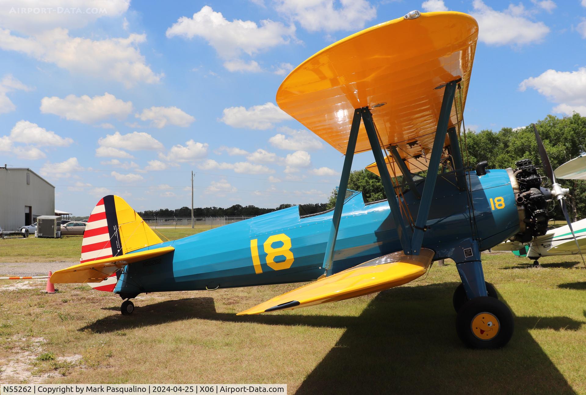 N55262, 1943 Boeing A75N1(PT17) C/N 75-4805, Stearman