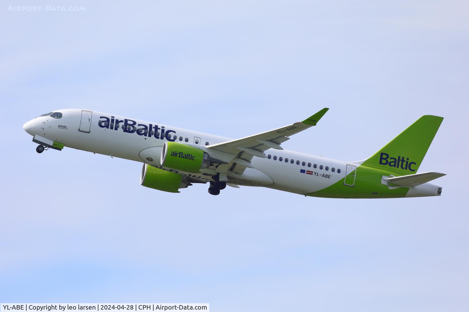 YL-ABE, 2021 Airbus A220-300 C/N 55131, Copenhagen 28.4.2024