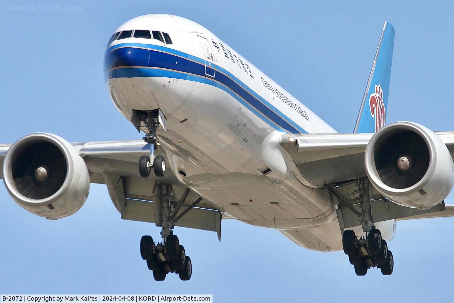 B-2072, 2009 Boeing 777-F1B C/N 37310, B77L China Southern Cargo Boeing 777-F1B  B-2072 CSN427 PANC-KORD, arriving on 28C KORD