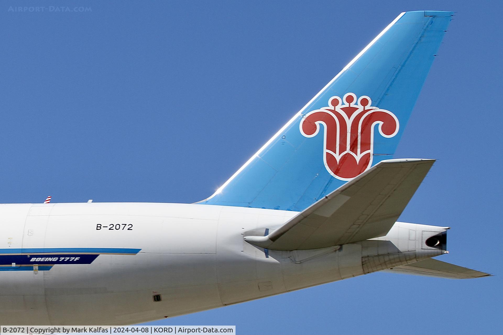B-2072, 2009 Boeing 777-F1B C/N 37310, B77L China Southern Cargo Boeing 777-F1B  B-2072 CSN427 PANC-KORD, arriving on 28C KORD