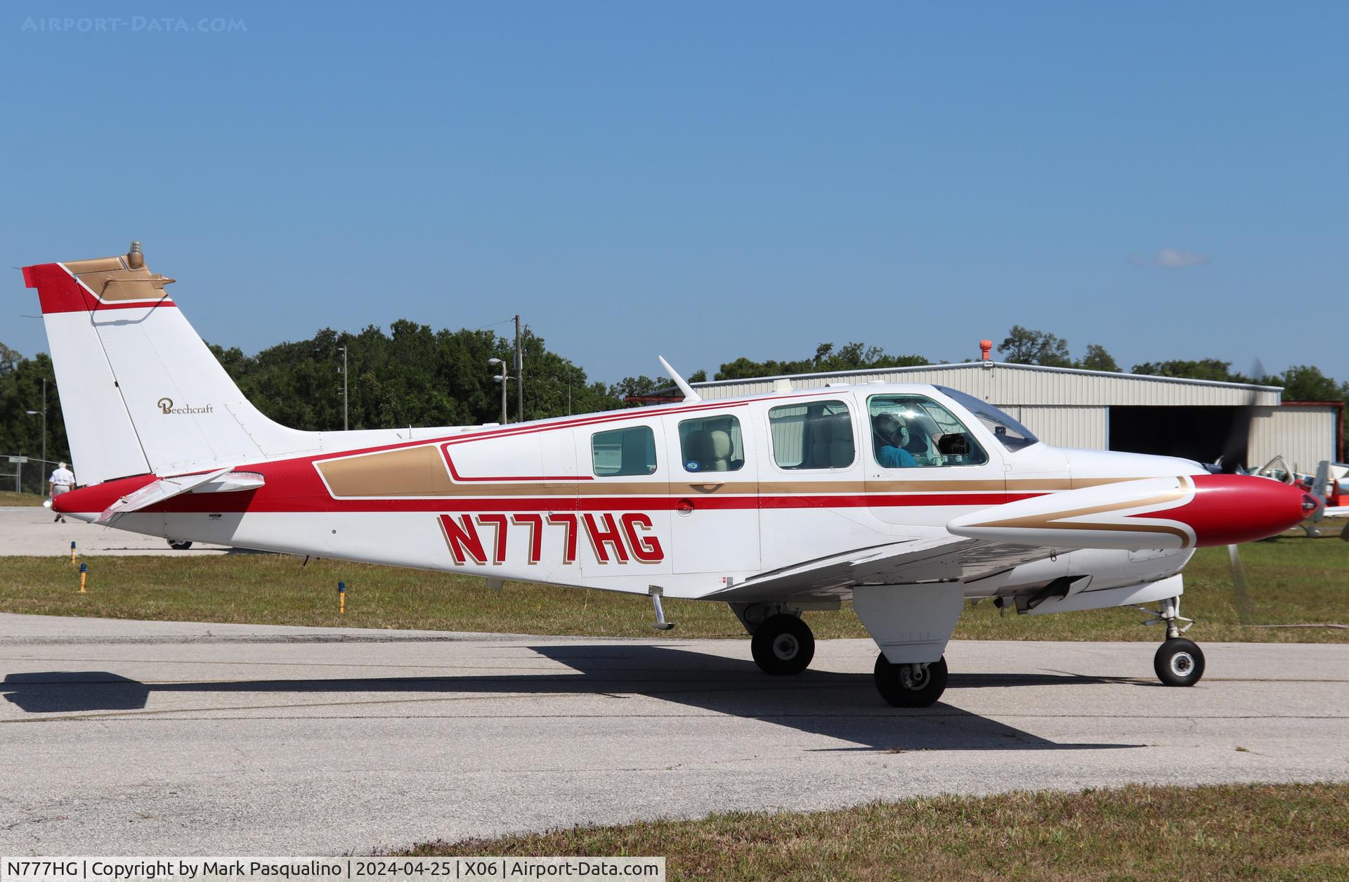 N777HG, 1975 Beech A36 Bonanza 36 C/N E-777, Beech A36