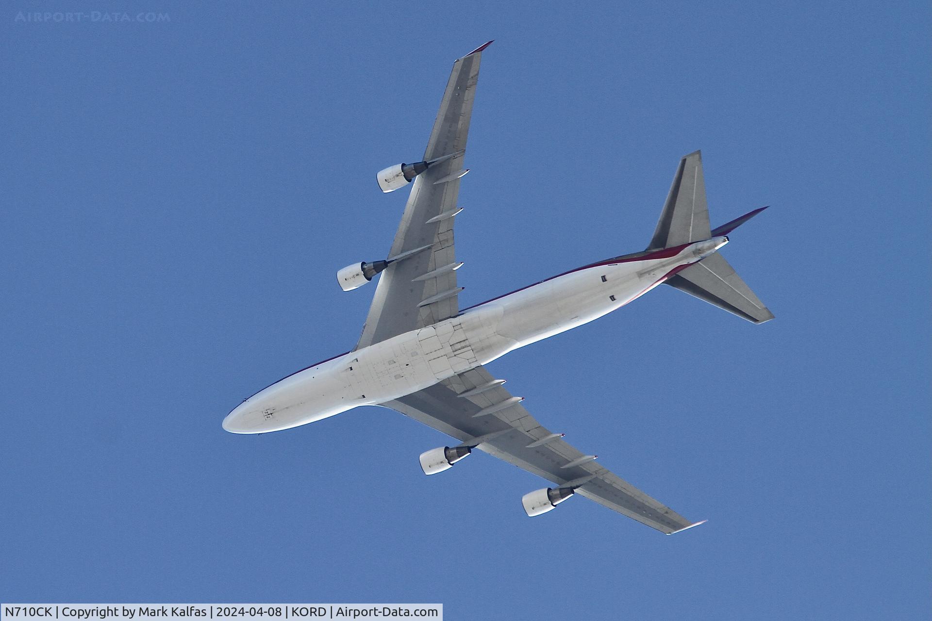 N710CK, 1997 Boeing 747-4B5F/SCD C/N 26406, B744 Kalitta Air Boeing 747-4B5F,  N710CK  CKS817 PANC-ORD, over flying KORD at 7,500'