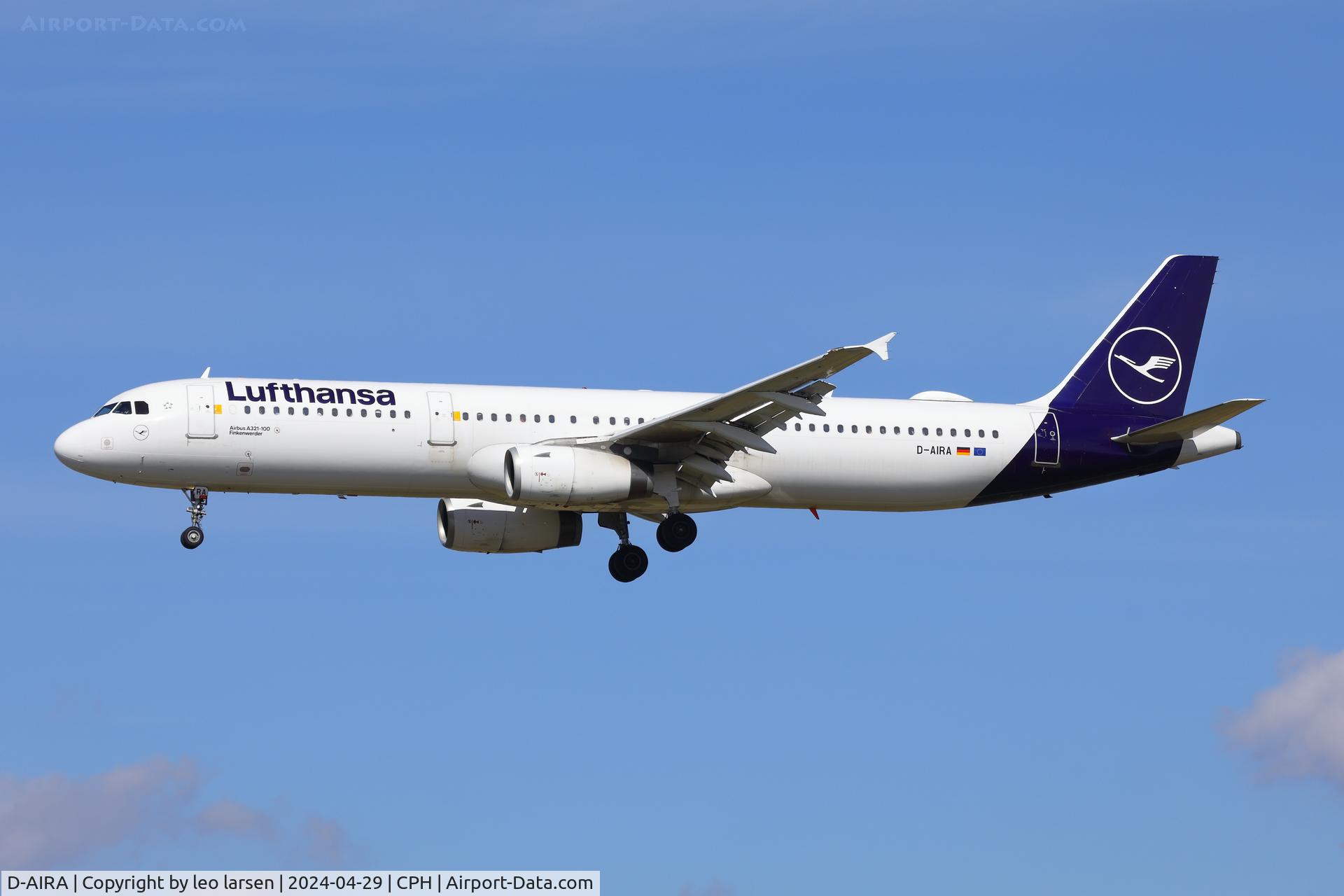 D-AIRA, 1993 Airbus A321-131 C/N 0458, Copenhagen 29.4.2024