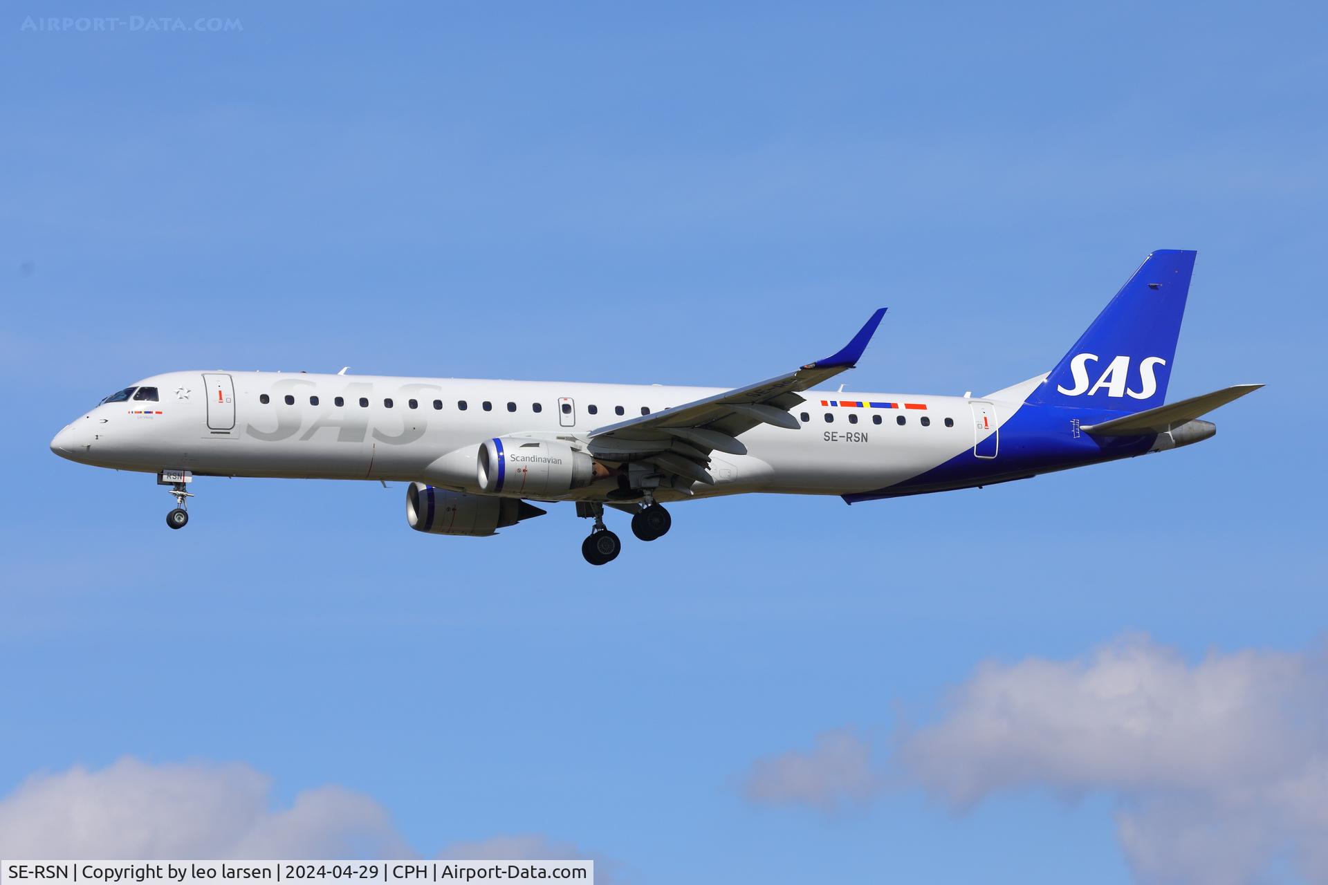 SE-RSN, 2007 Embraer 195LR (ERJ-190-200LR) C/N 19000155, Copenhagen 29.4.2024