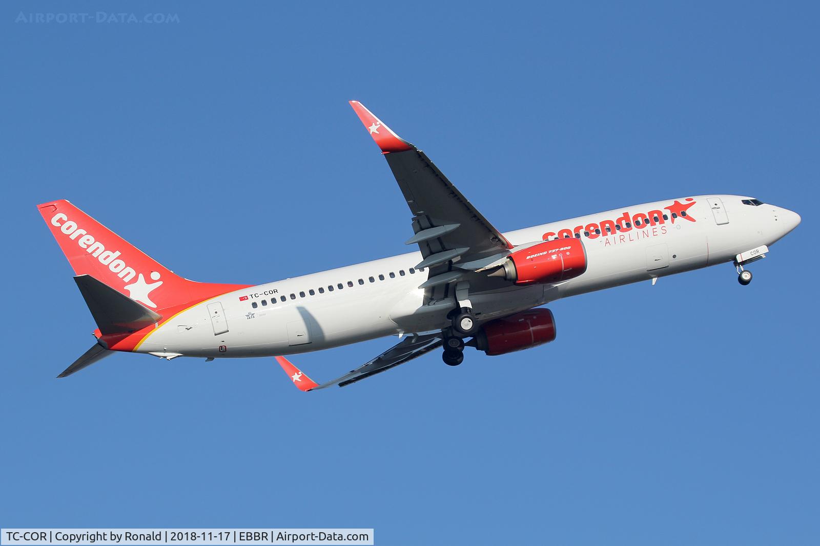 TC-COR, 2017 Boeing 737-800 C/N 42058, at ebbr