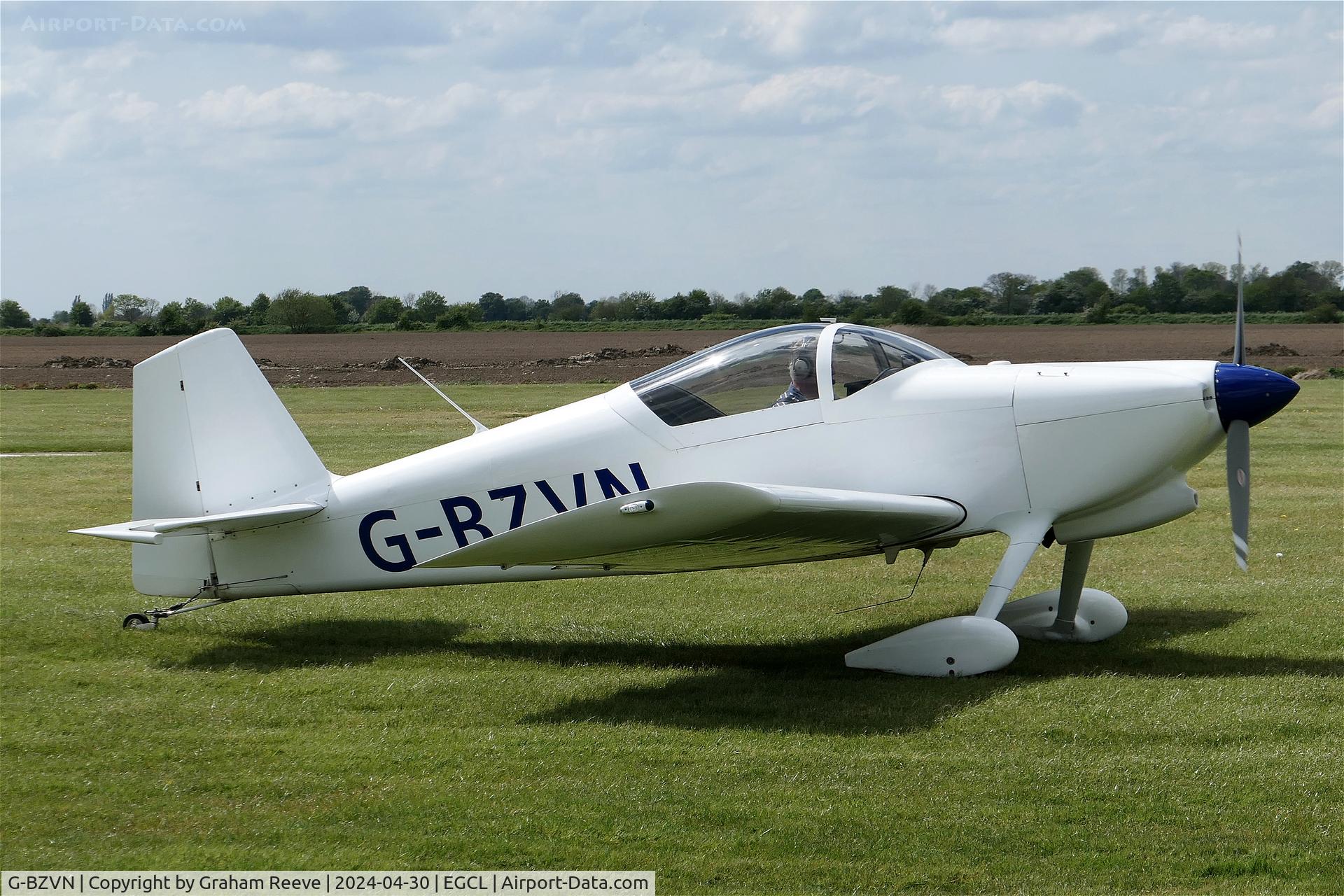G-BZVN, 2001 Vans RV-6 C/N PFA 181A-13188, Departing from Fenland.