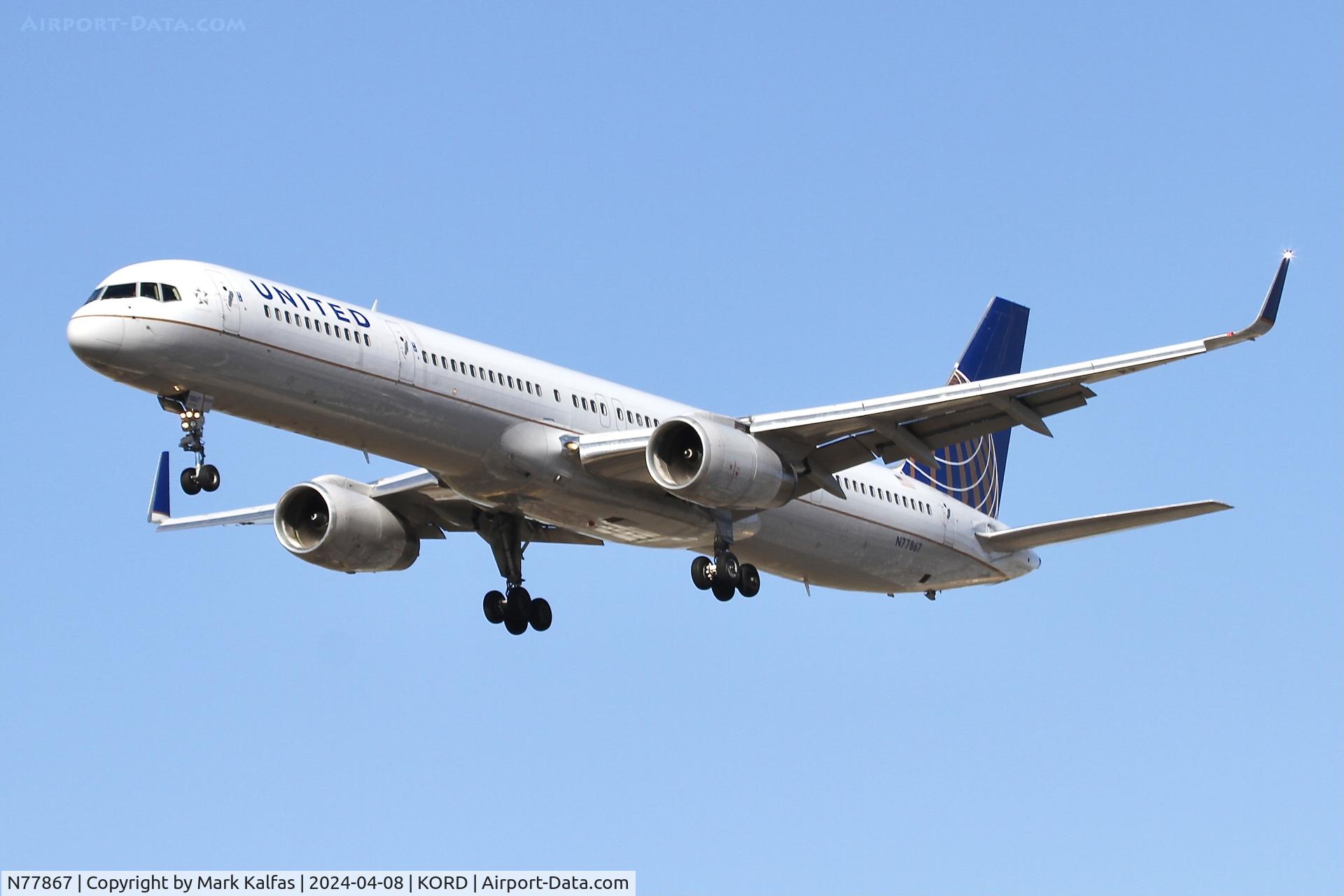 N77867, 2002 Boeing 757-33N C/N 32592, B753 United Airlines Boeing 757-33N N77867 UAL617 DEN-ORD