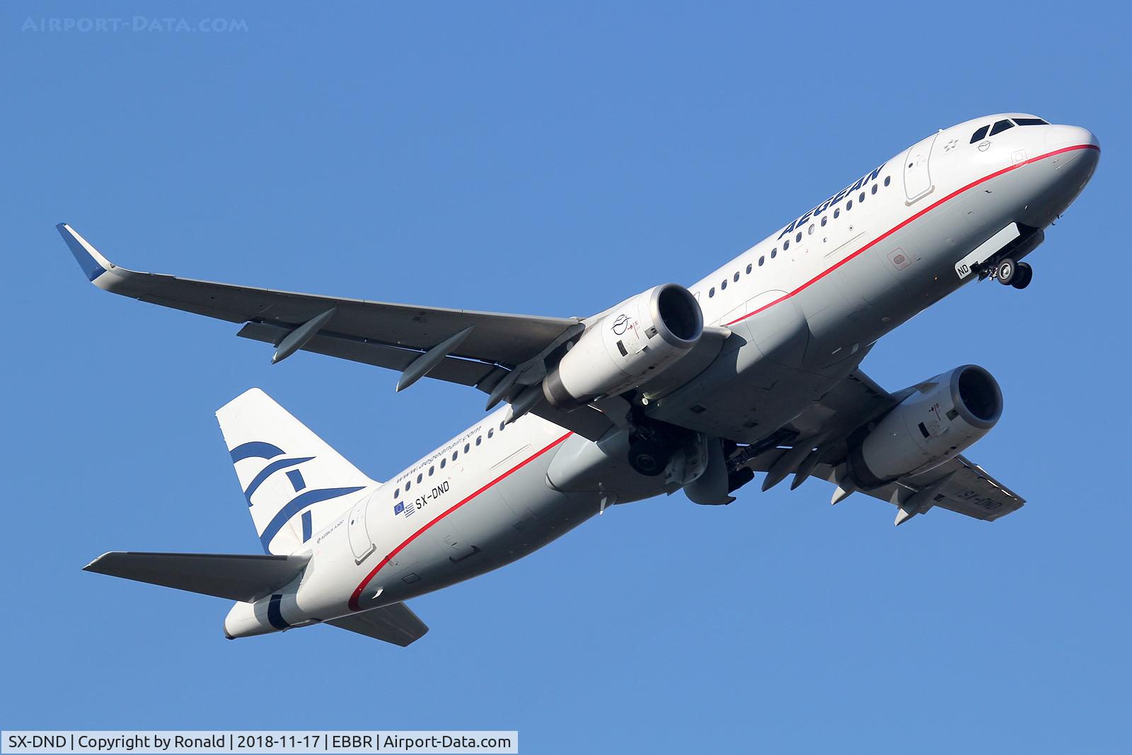 SX-DND, 2016 Airbus A320-232 C/N 6989, at ebbr