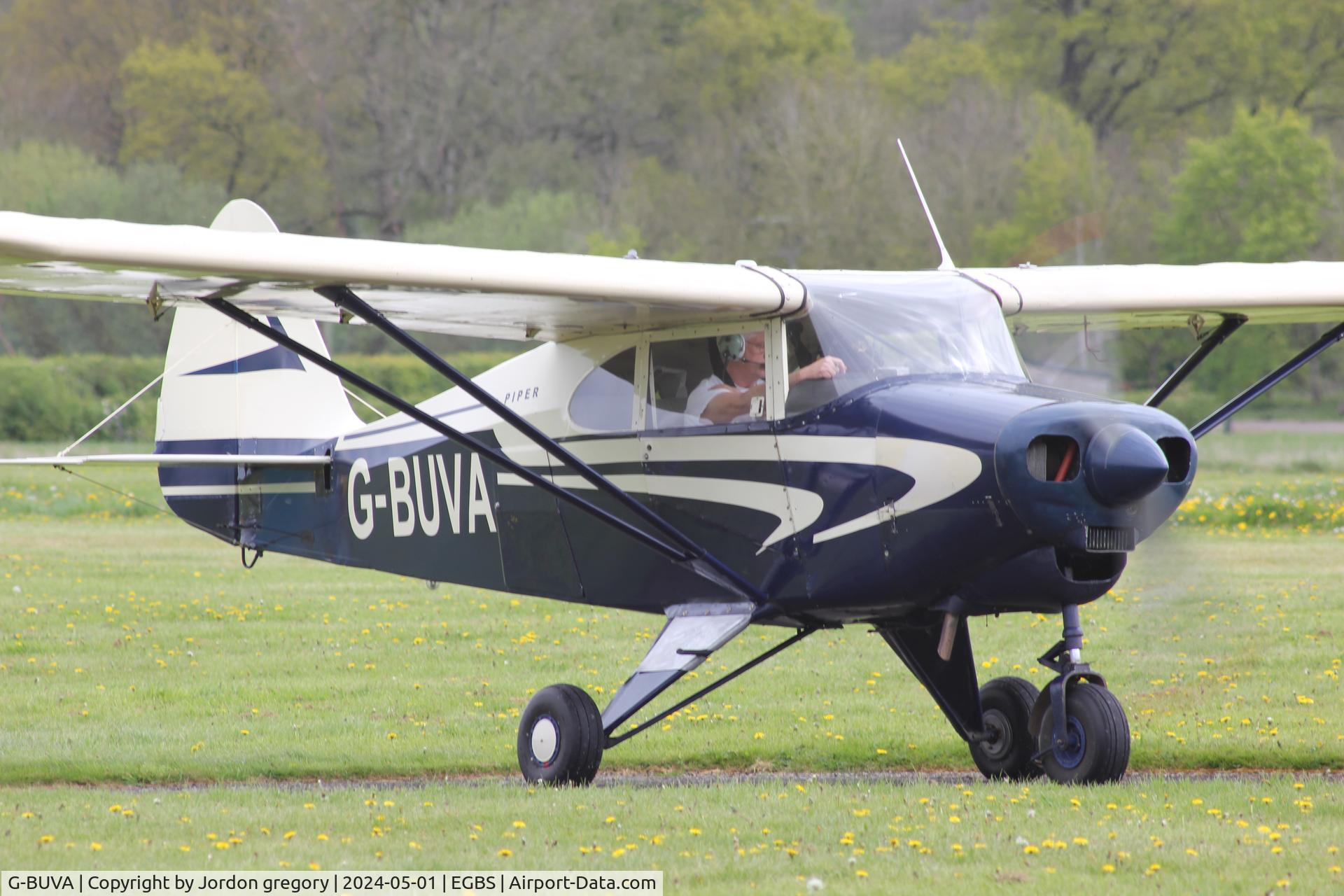 G-BUVA, 1959 Piper PA-22-135 Tri-Pacer C/N 22-1301, parked up at Shobdon
