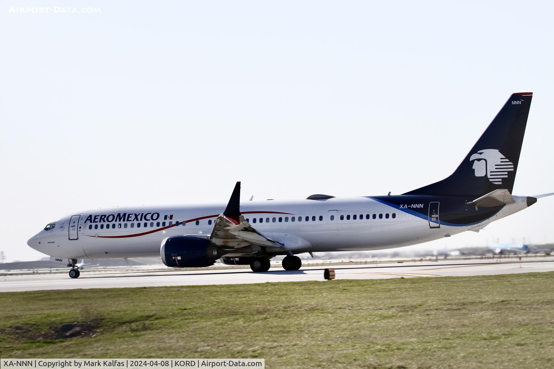 XA-NNN, 2021 Boeing 737-9 MAX C/N 43716, B39M AeroMexico Boeing 737-9 MAX XA-NNN AMX687 KORD-MMMX departing 22L KORD
