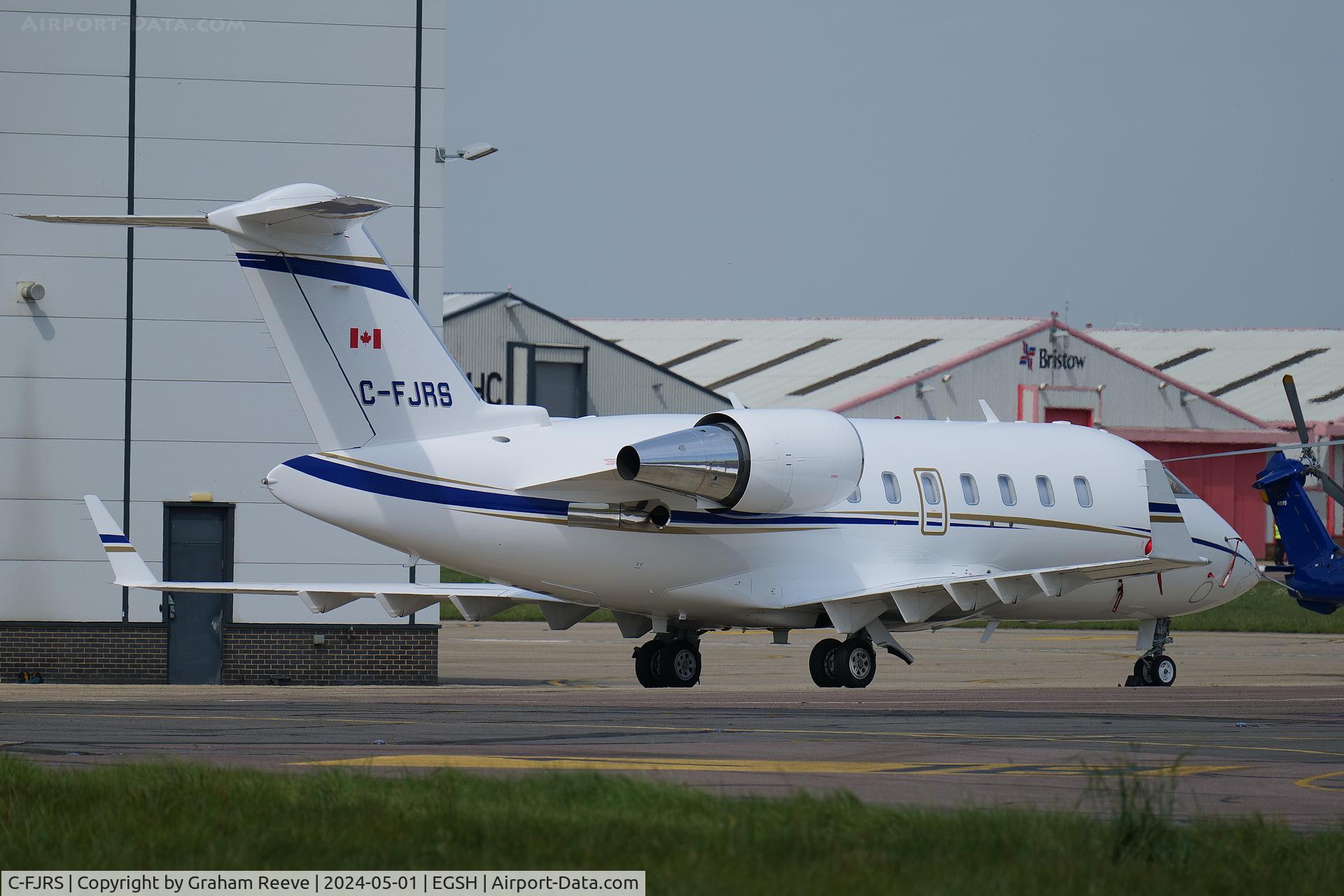 C-FJRS, 2019 Bombardier Challenger 605 (CL-600-2B16) C/N 6142, Parked at Norwich.