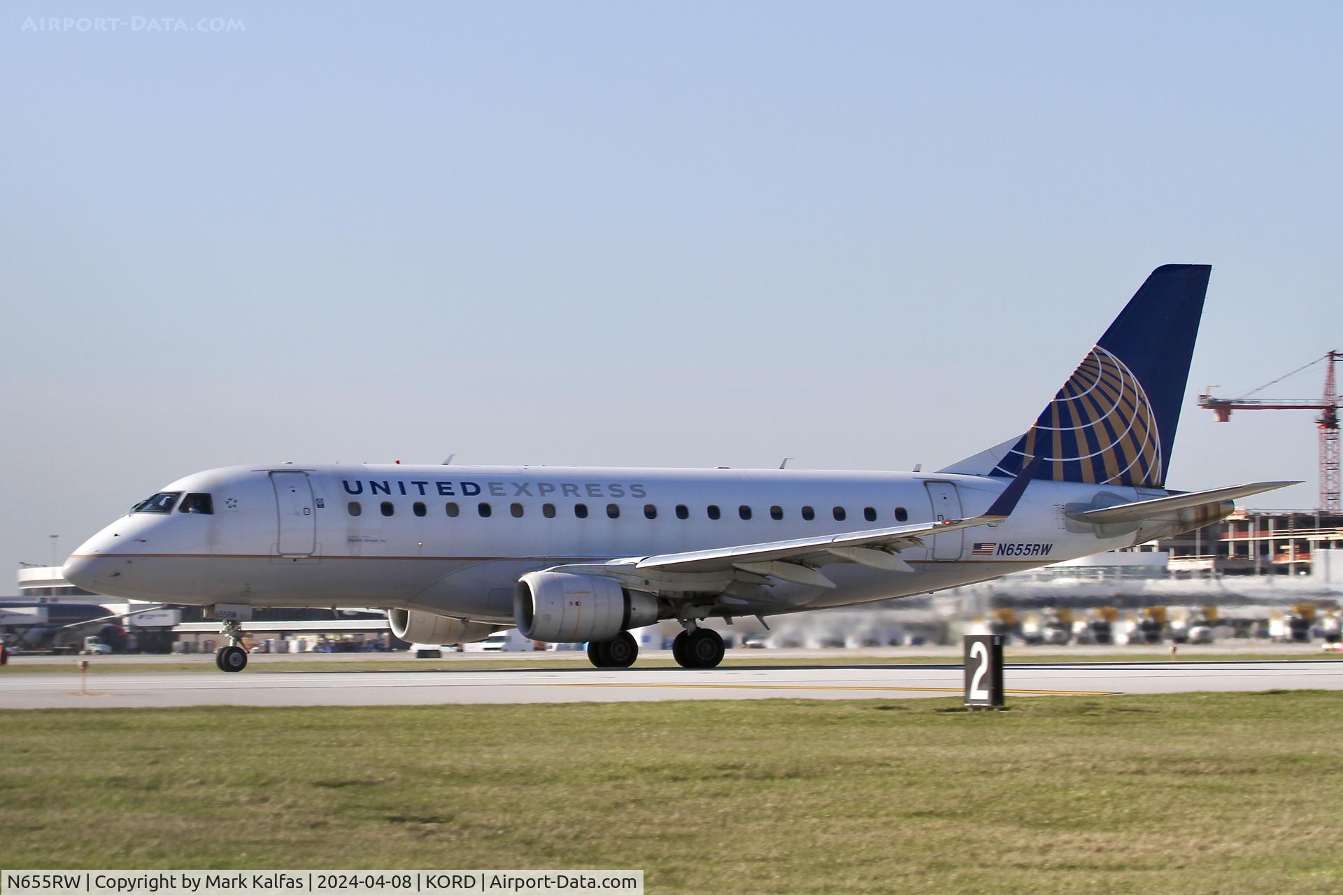 N655RW, 2005 Embraer 170SE (ERJ-170-100SE) C/N 17000105, E170 Republic Airways/United Express EMBRAER ERJ 170-100 SE ORD-HXD departing 22L KORD