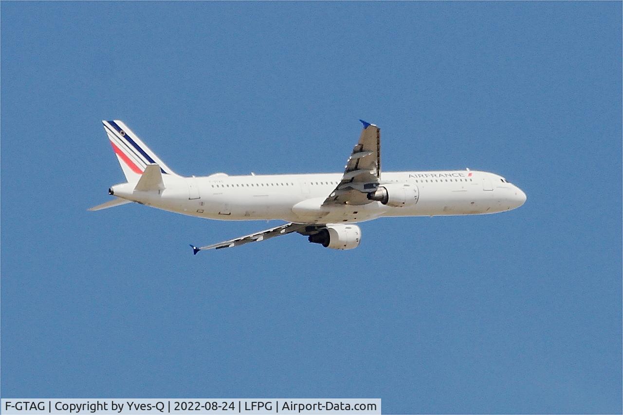 F-GTAG, 1999 Airbus A321-211 C/N 0956, Airbus A321-211, Climbing from rwy 09R, Roissy Charles De Gaulle airport (LFPG-CDG)
