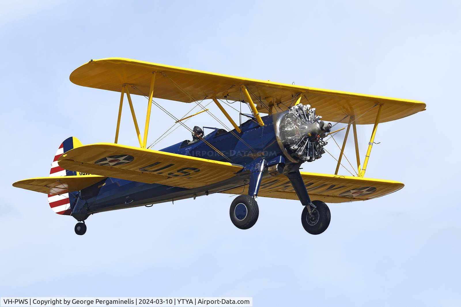 VH-PWS, 1943 Boeing B75N1 C/N 75-7462, Tyabb 2024 airshow.