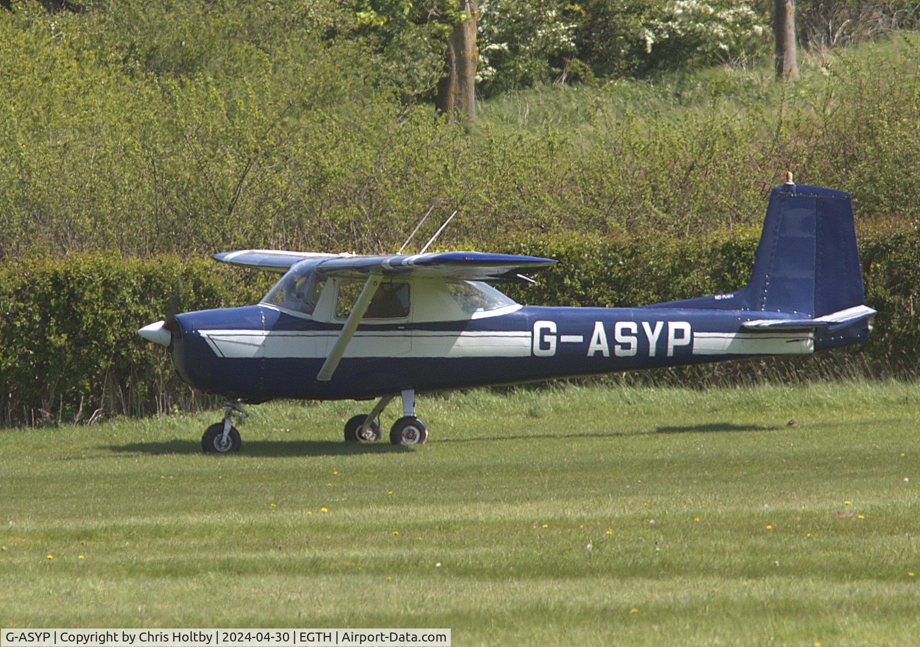 G-ASYP, 1964 Cessna 150E C/N 150-60794, At Old Warden, Beds. preparing to depart.