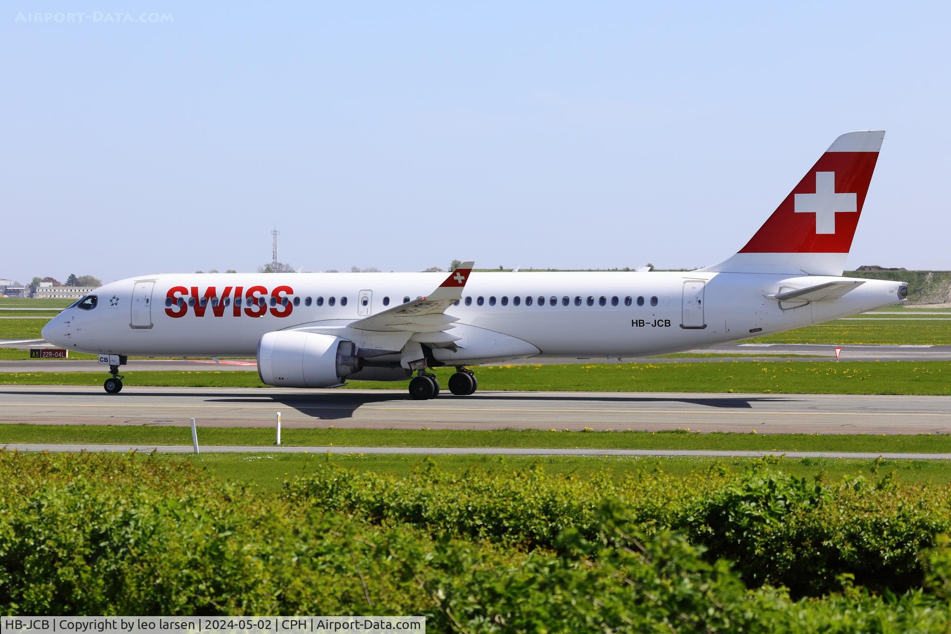 HB-JCB, 2017 Bombardier CSeries CS300 (BD-500-1A11) C/N 55011, Copenhagen 2.5.2024