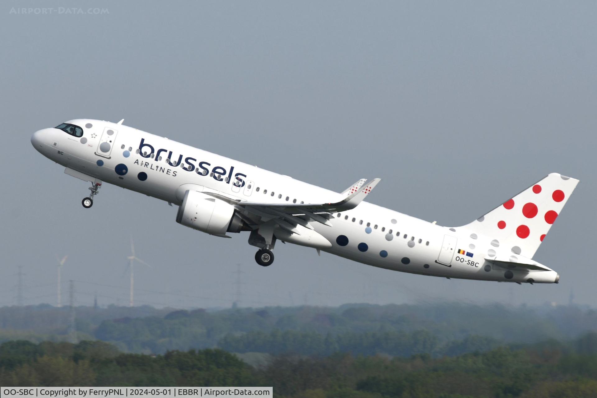 OO-SBC, 2024 Airbus A320-251N C/N 11842, Brussels A320Neo taking-off from its base