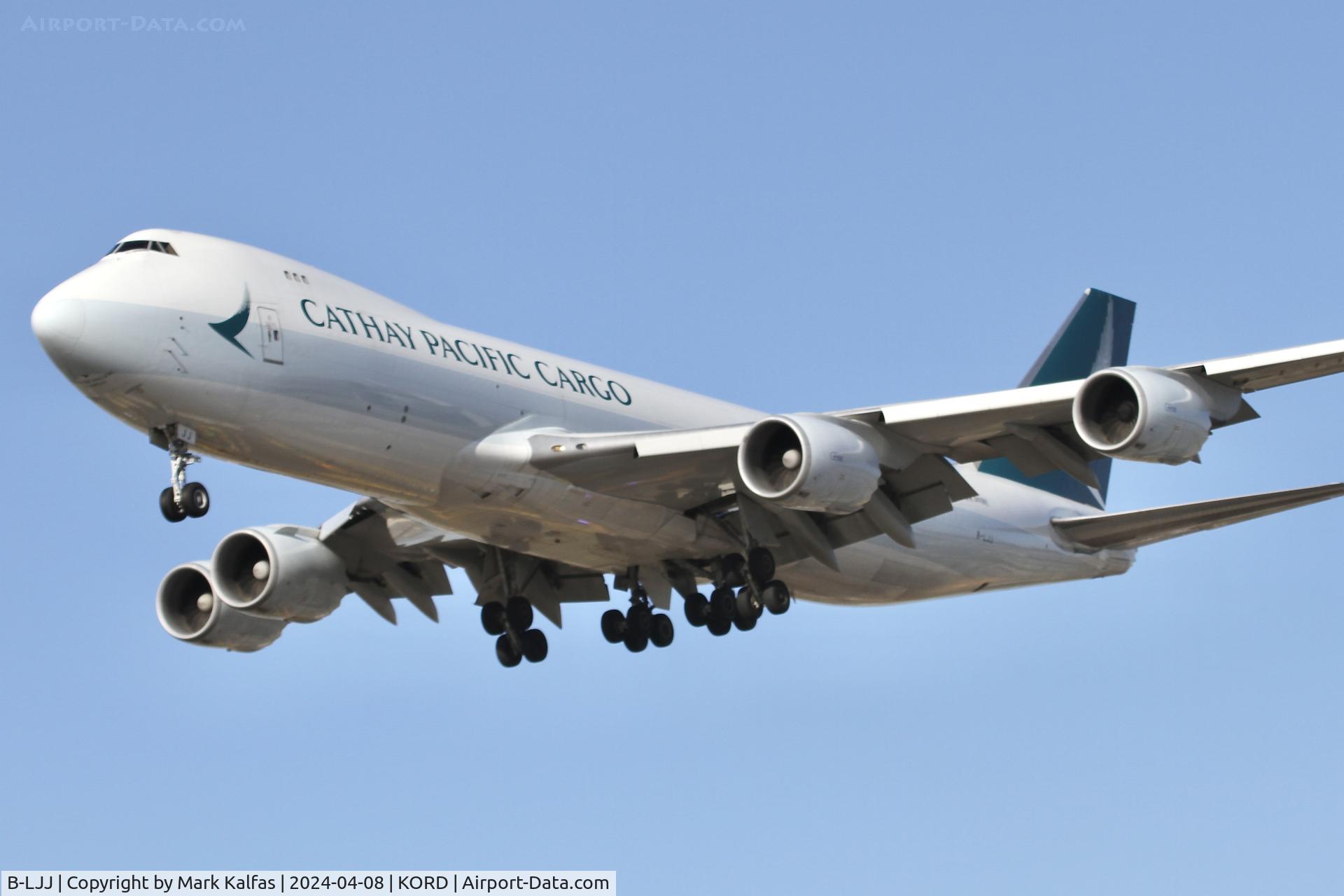 B-LJJ, 2012 Boeing 747-867F/SCD C/N 39246, B748 Cathay Pacific Cargo Boeing 747-867F/SCD B-LJJ CPA98 JFK-ORD srriving on 28C KORD