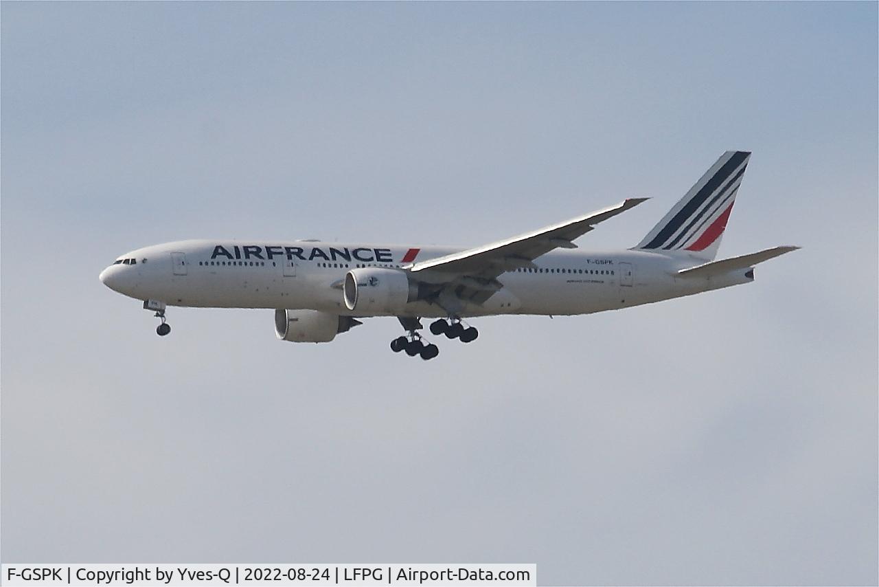 F-GSPK, 2000 Boeing 777-228/ER C/N 29010, Boeing 777-228ER, On final rwy 08R, Roissy Charles De Gaulle airport (LFPG-CDG)