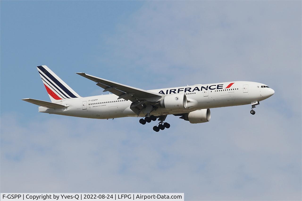 F-GSPP, 2001 Boeing 777-228/ER C/N 30615, Boeing 777-228ER, On final rwy 09L, Roissy Charles De Gaulle airport (LFPG-CDG)