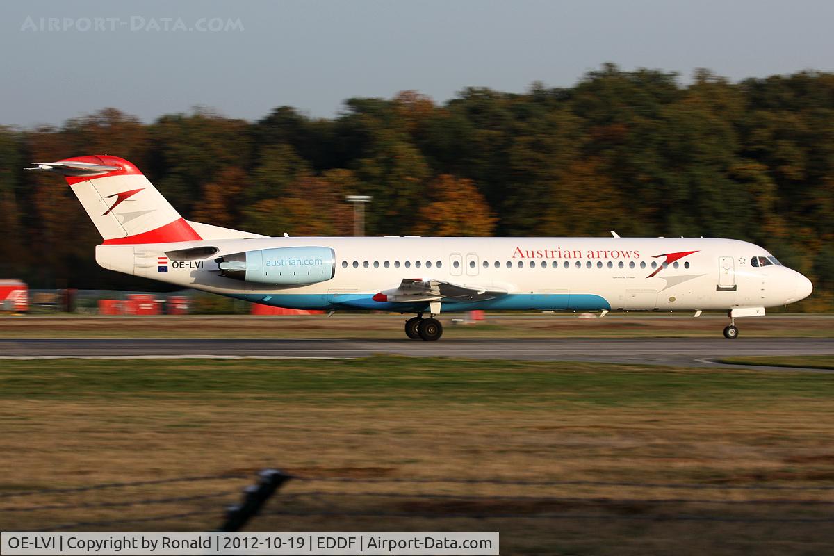 OE-LVI, 1993 Fokker 100 (F-28-0100) C/N 11468, at eddf