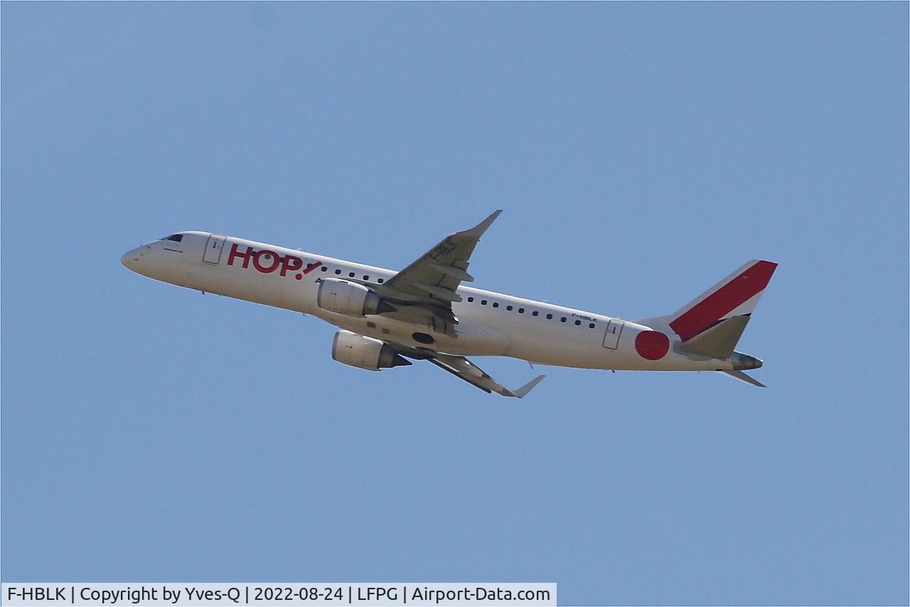 F-HBLK, 2018 Embraer 190STD (ERJ-190-100) C/N 19000760, Embraer 190STD, Climbing from rwy 08L, Roissy Charles De Gaulle airport (LFPG-CDG)