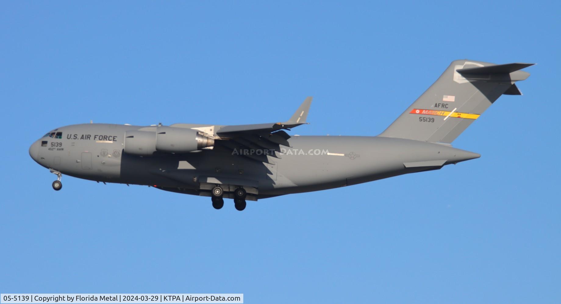 05-5139, Boeing C-17A Globemaster III C/N P-139, C-17 zx RIV-TPA