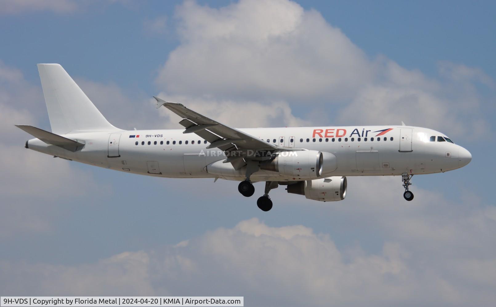 9H-VDS, 2002 Airbus A320-214 C/N 1757, Red Air A320 zx LRM /MDLR - MIA  - in from La Romana Dominican Rep