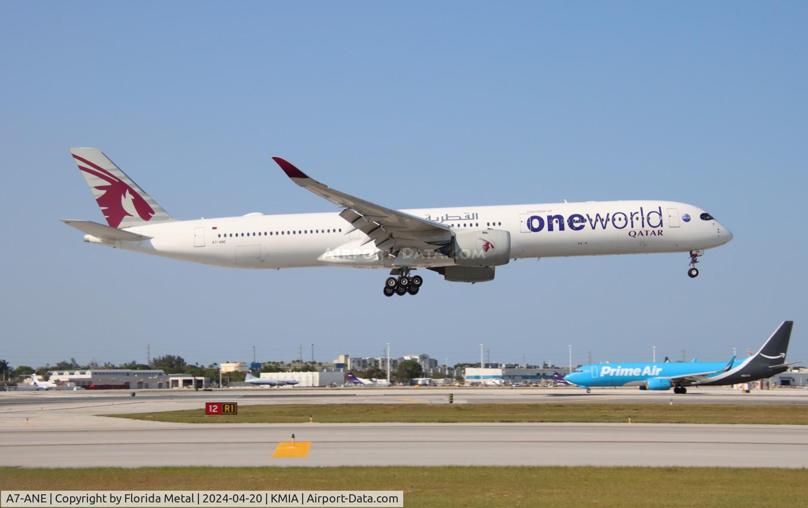 A7-ANE, 2018 Airbus A350-1041 C/N 141, QTR A35K zx DOH /OTHH - MIA  arriving from Doha Qatar