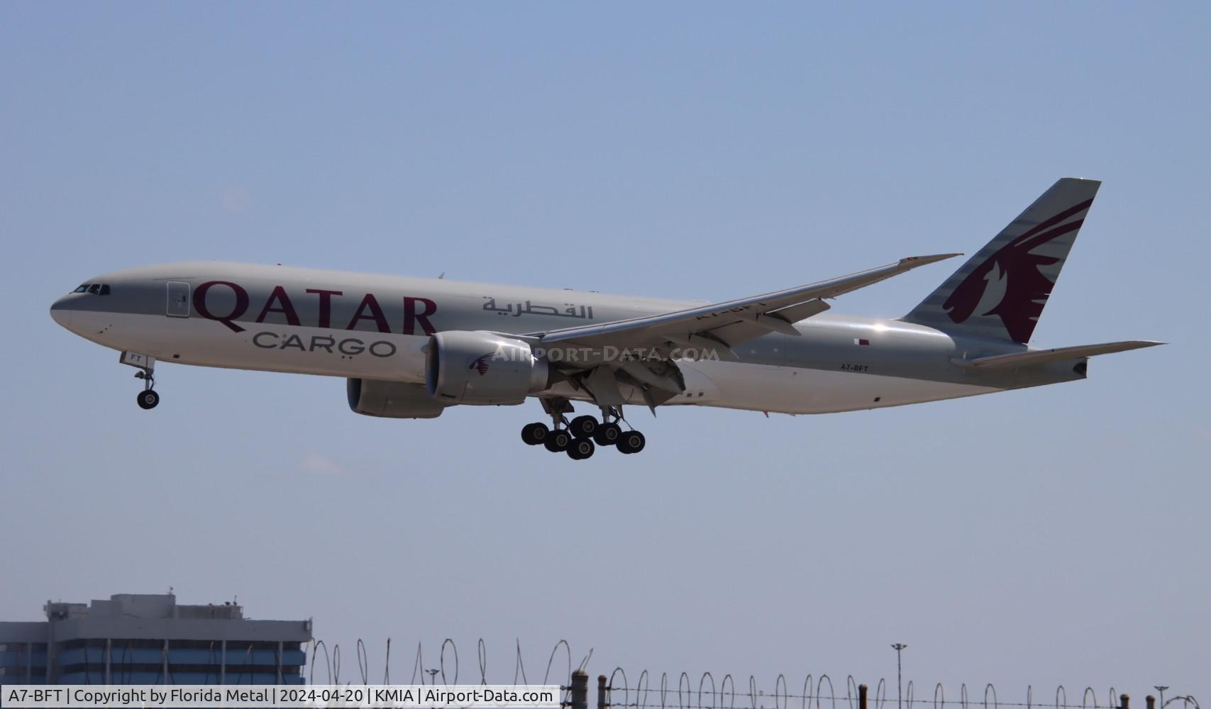 A7-BFT, 2019 Boeing 777-F C/N 66338, QTR Cargo 777-200LRF zx BOG /SKBO - MIA arriving from Bogota Colombia