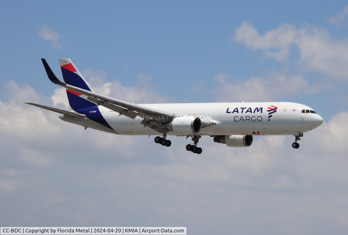 CC-BDC, 2011 Boeing 767-316/ER C/N 40591, LATAM Cargo 767-300F zx BOG /SKBO - MIA arriving from Bogota Colombia