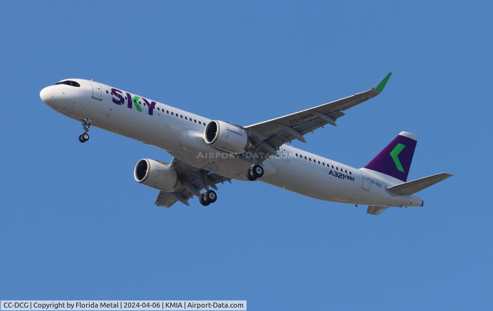 CC-DCG, 2024 Airbus A321-251NX C/N 11689, Sky Airlines Chile A321N zx brand new delivery flight YYR - MIA leg of delivery that originated at XFW/EDHI Hamburg - to CYYR Goose Bay Canada - then to Miami before final leg to  SCL /SCEL - Santiago Chile