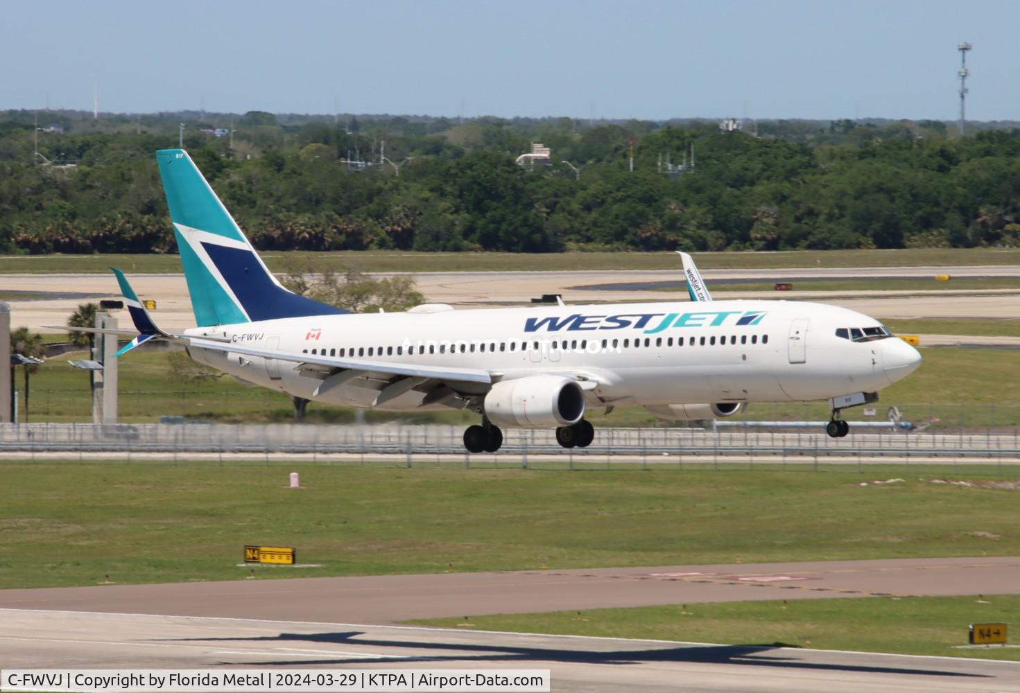 C-FWVJ, 2011 Boeing 737-8CT C/N 37962, WJA 738 zx CYYZ-TPA in from Toronto