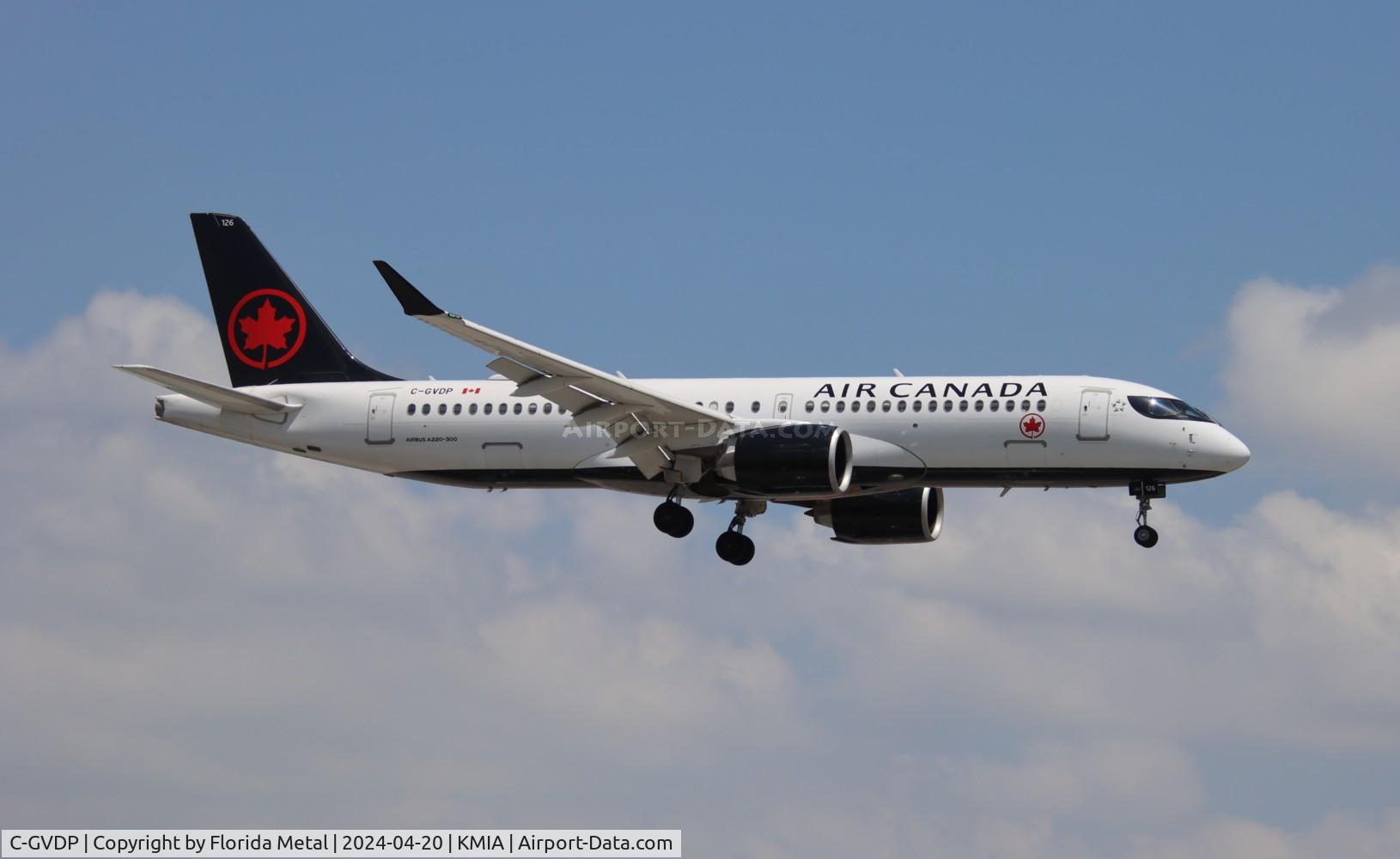 C-GVDP, 2021 Airbus A220-300 C/N 55147, ACA A223 zx CYUL-MIA in from Montreal