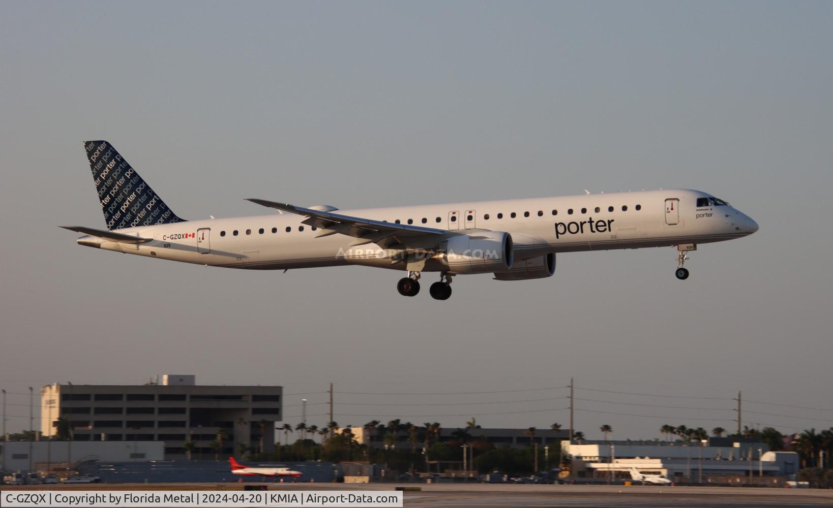 C-GZQX, 2024 Embraer E195-E2 C/N 19020120, POE E195-E2 zx CYYZ-MIA