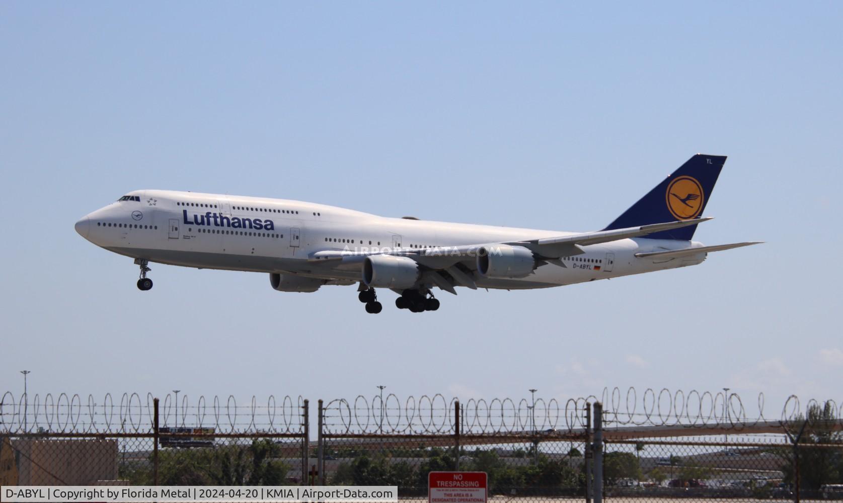 D-ABYL, 2014 Boeing 747-830 C/N 37836, DLH 748 zx FRA /EDDF -MIA in from Frankfurt Germany