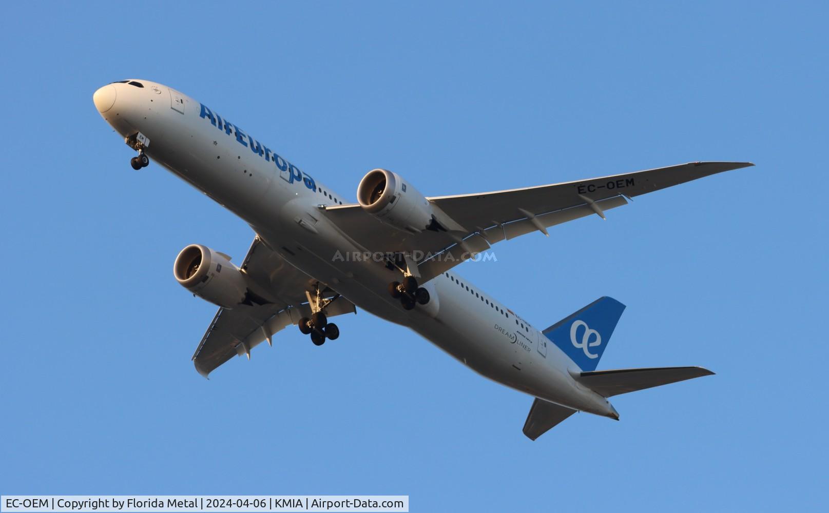 EC-OEM, 2021 Boeing 787-9 Dreamliner C/N 66163, AEA 789 zx MAD /LEMD -MIA in from Madrid Spain